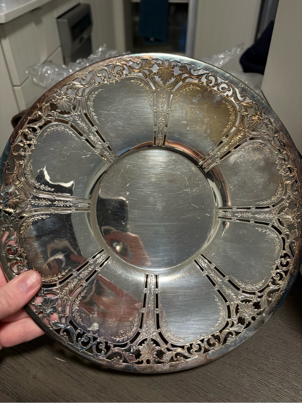 Ornate Silver Plated Decorative Plate